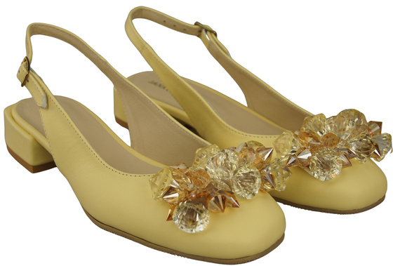 Damen Schuhe Banane Sandalen mit Kristallen Naturleder 215 ElitaBut