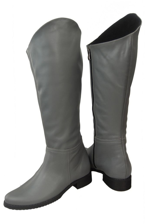 Schuhe Damenstiefel Stiefel, Naturleder 124 Grau ElitaBut