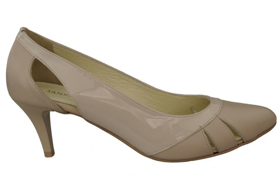 Damenschuhe Cappuccino-Pumps, Naturleder 995 ElitaBut