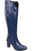 Stilvolle Damen Marineblau Stiletto Stiefel Naturleder 211 ElitaBut