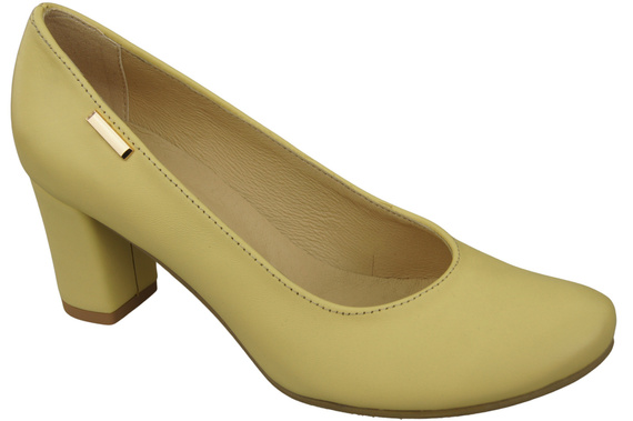 Klassische Damen Banane Leder Mandel Nase Pumps 201 ElitaBut