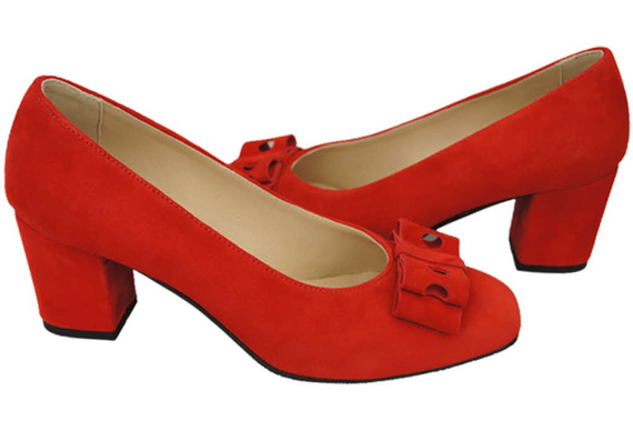 Damenschuhe Pumps Rot, natürliches Wildleder 163 ElitaBut