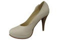 Damenschuhe Plateaupumps, Naturleder, Beige 976 ElitaBut