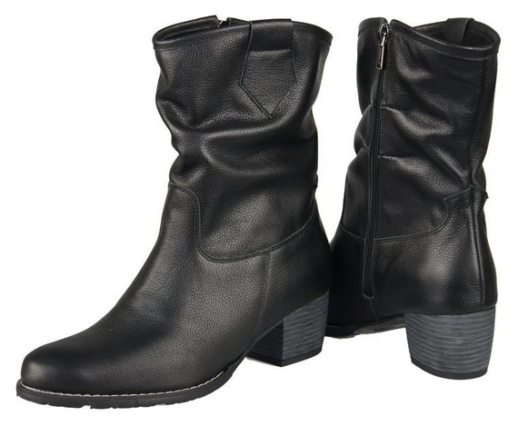 Damenstiefeletten, Naturleder, Schwarz 792 ElitaBut
