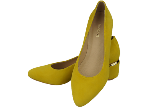 Damenschuhe Zitronenpumps Natürliches Wildleder 143 Von ElitaBut