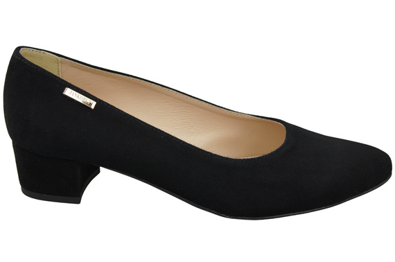 Bequeme Damen-Schuhe Schwarz aus echtem Veloursleder 220 Z ElitaBut