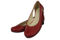 Damen-Ballerinas Rot, Naturleder 103 ElitaBut