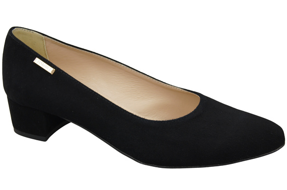 Bequeme Damen-Schuhe Schwarz aus echtem Veloursleder 220 Z ElitaBut