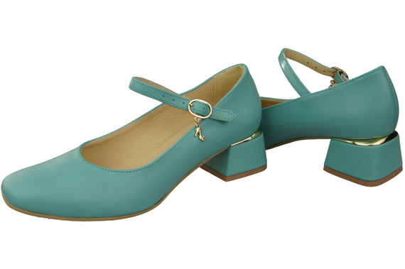 Damenschuhe Türkis Riemchenpumps Naturleder 202 ElitaBut