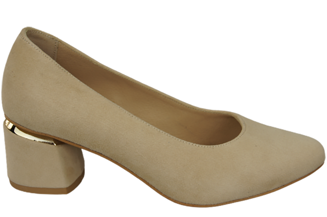 Damenschuhe Pumps Beige Natürliches Wildleder 143 Von ElitaBut