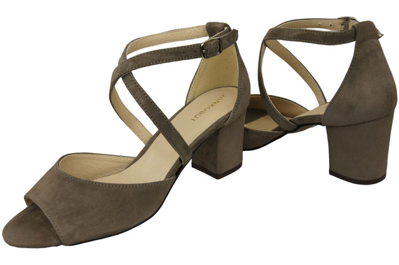 Damenschuhe Sandalen Hellbraun, Naturleder, Wildleder 111 ElitaBut