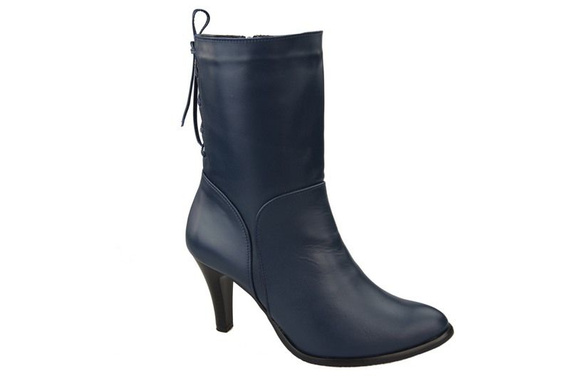 Damenschuhe Frühjahr/Herbst Stiefeletten, Naturleder, Marineblau 978 L ElitaBut