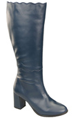Klassische Damenstiefel, Naturleder, Marineblau 176 ElitaBut