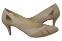 Damenschuhe Cappuccino-Pumps, Naturleder 995 ElitaBut