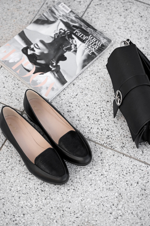 Damen Ballerinas Lords, Naturleder, Schwarz 908 ElitaBut