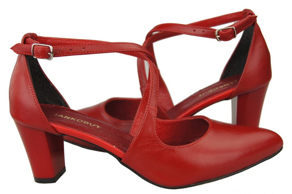 Damenschuhe Sandalen Niedriger Absatz Rotes Naturleder 102 ElitaBut