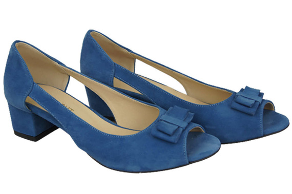 Damenschuhe Sandalen Blau, natürliches Wildleder 145 von ElitaBut