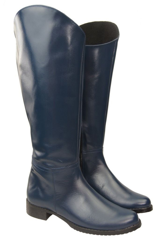 Schuhe Damenstiefel Stiefel, Naturleder 124 Marineblau ElitaBut