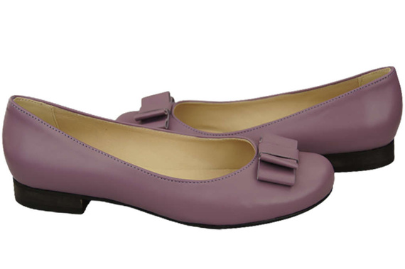 Damen Ballerinas Naturleder Lila 702 ElitaBut