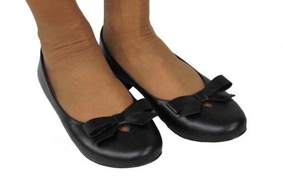 Damen Ballerinas Schwarz, Naturleder 998 ElitaBut