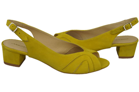 Damenschuhe Sandalen, natürliches Wildleder, Lemon 991 ElitaBut