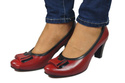 Damenschuhe Pumps, Naturleder, Rot 824 ElitaBut