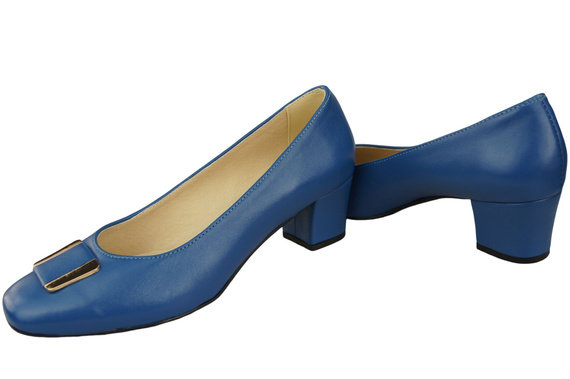 Damenschuhe Pumps Naturleder 187 Blau ElitaBut