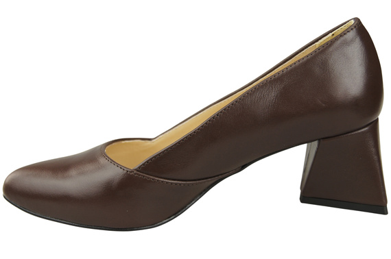 Damen Pumps Schokolade Echtleder Spitz Zehen Absatz ElitaBut 221