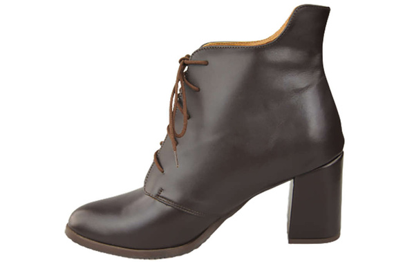 Winter-Schnürstiefel für Damen, Naturleder, Schokolade 174 von ElitaBut
