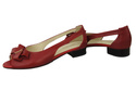 Schuhe Damen Sandalen Rot Naturleder 994 ElitaBut