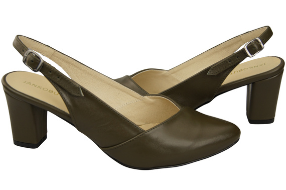 Damen Footwear Olive Stiletto Sandalen Natural Leder 217 ElitaBut