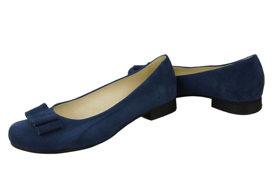 Damenschuhe Ballerinas Marineblau, Naturleder, Wildleder 126 ElitaBut