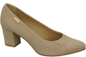 Damenschuhe Beige Pumps, natürliches Wildleder 106 ElitaBut