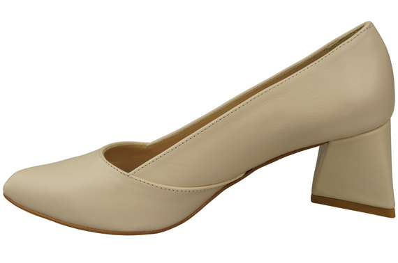 Damen Pumps Beige Echtleder Spitz Zehen Absatz ElitaBut 221