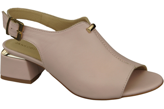 Damenschuhe Sandalen Rosa Pudergoldschnalle Naturleder 198 ElitaBut