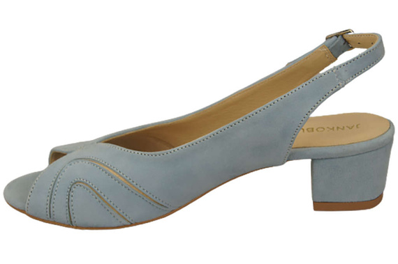 Damenschuhe Sandalen, natürliches Wildleder, Hellblau 991 ElitaBut