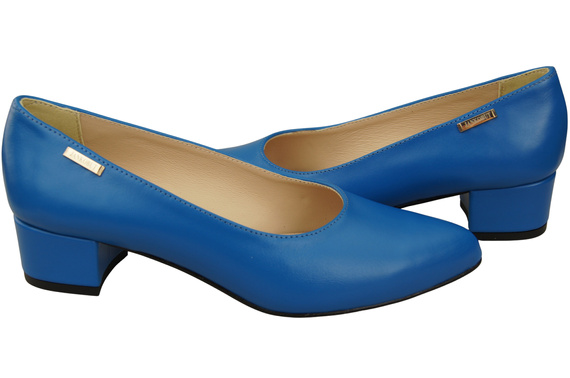 Damen Pumps Blau mit niedrigem Absatz zeitlose Eleganz und Komfort 220 ElitaBut