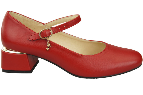 Damenschuhe Rot Riemchenpumps Naturleder 202 ElitaBut