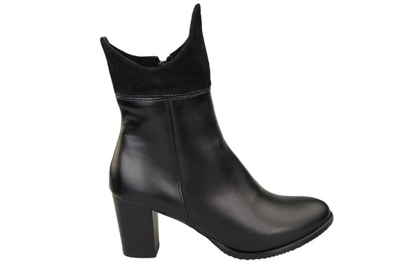 Damen-Winterstiefel, Naturleder, Schwarz 137 ElitaBut