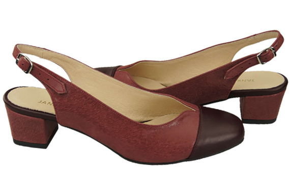 Damenschuhe Sandalen Naturleder 165 Burgund ElitaBut