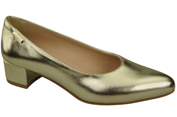 Damen Pumps Gold mit niedrigem Absatz zeitlose Eleganz und Komfort 220 ElitaBut