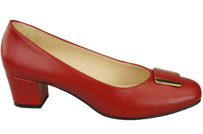 Damenschuhe Pumps Naturleder 187 Rot ElitaBut