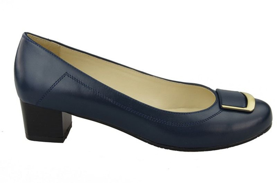 Damenschuhe Pumps, Naturleder, Marineblau 962 ElitaBut