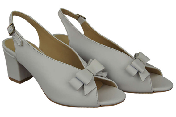 Damenschuhe Sandalen Weiß, naturnarbiges Leder, 148 L ElitaBut