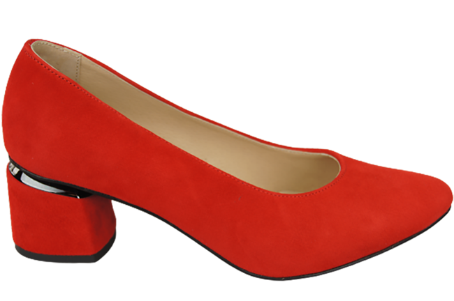 Damenschuhe Pumps Rot, natürliches Wildleder 143 von ElitaBut