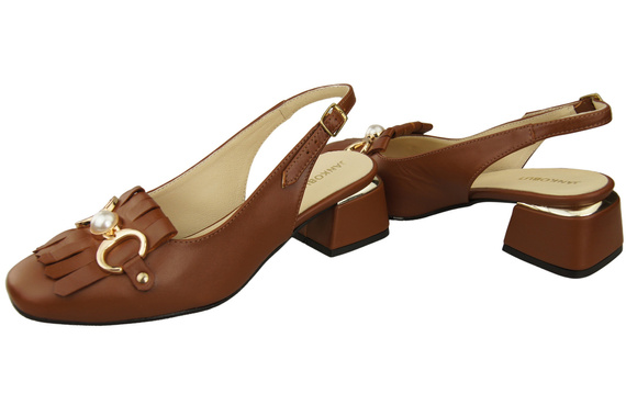 Damenschuhe Braun Sandalen mit Fransen verziert Naturleder 208 ElitaBut