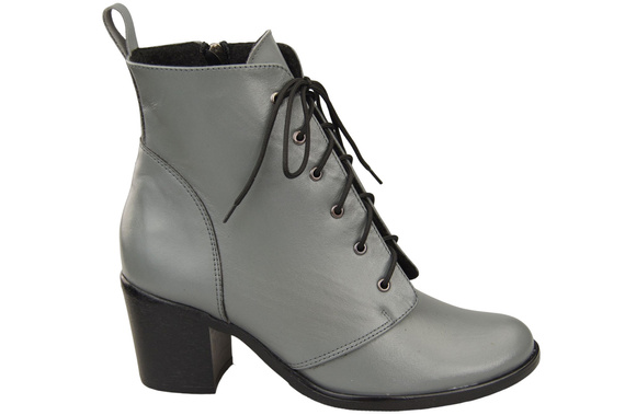 Winter-Schnürstiefel für Damen, Naturleder, Grau 188 von ElitaBut