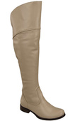 Schuhe Damenstiefel Stiefel Overknee-Stiefel, Naturleder Cappuccino Bright 638 ElitaBut