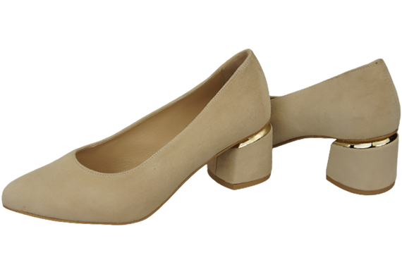 Damenschuhe Pumps Beige Natürliches Wildleder 143 Von ElitaBut