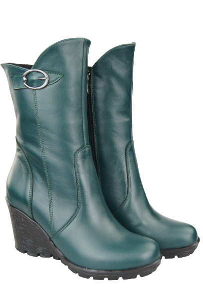 Damen-Keilstiefel, Naturleder, Malachite 750 ElitaBut